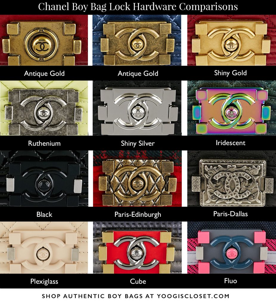 Chanel Boy Bag Lock Metal Comparisons