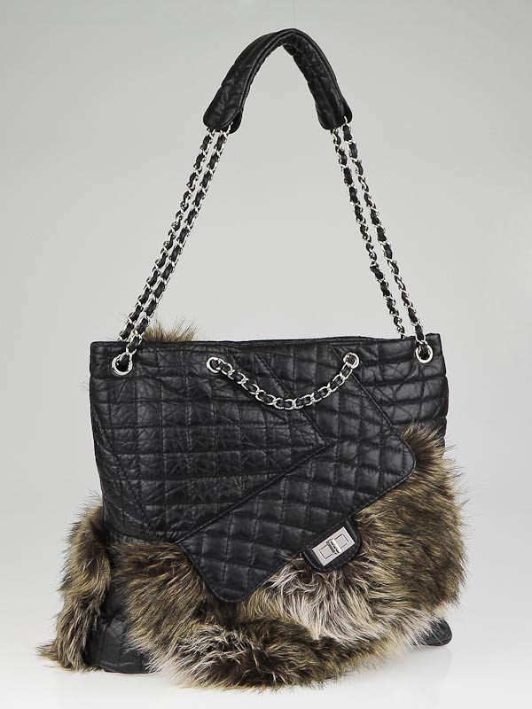 Chanel Fantasy Fur Karls Cabas Tote Bag