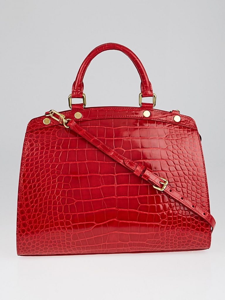 Louis Vuitton Red Alligator Brea MM Bag