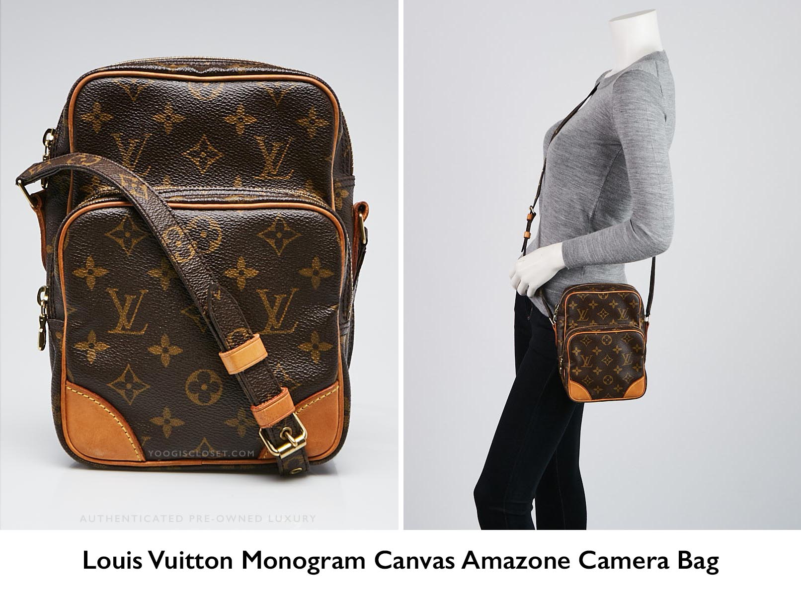 Authentic Louis Vuitton Monogram Canvas Amazone Crossbody Bag | YoogisCloset.com