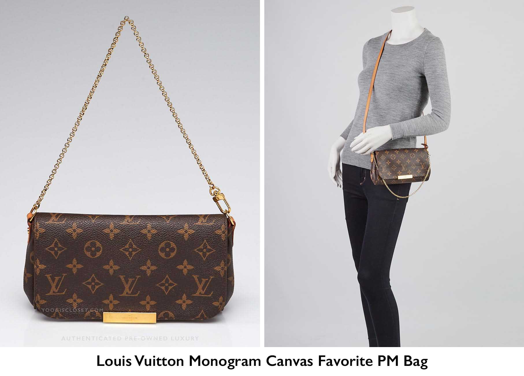 Authentic Louis Vuitton Monogram Canvas Favorite PM Crossbody Bag | Guaranteed Authentic at YoogisCloset.com 