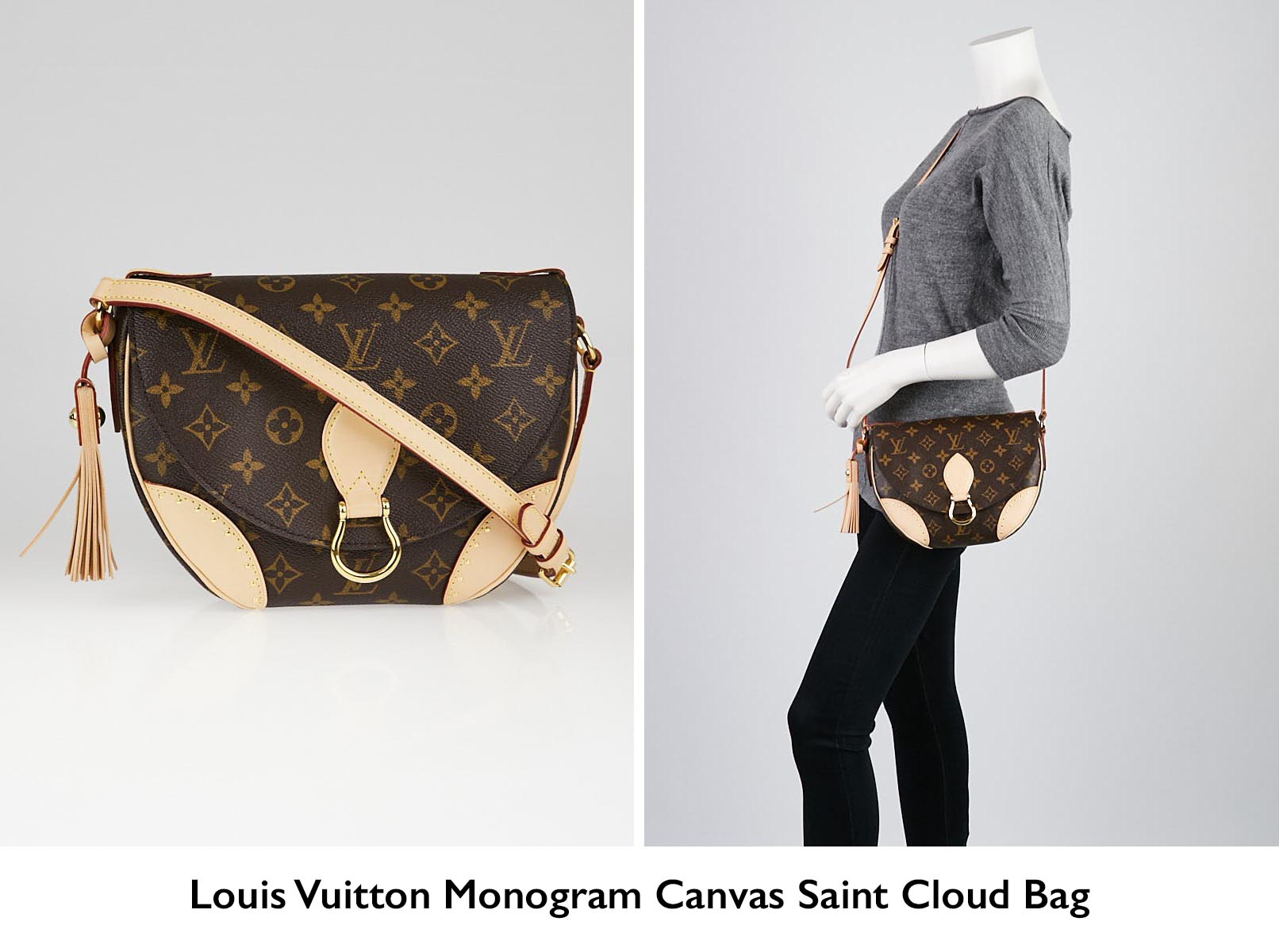 Authentic Louis Vuitton Monogram Canvas Saint Cloud Crossbody Bag | YoogisCloset.com