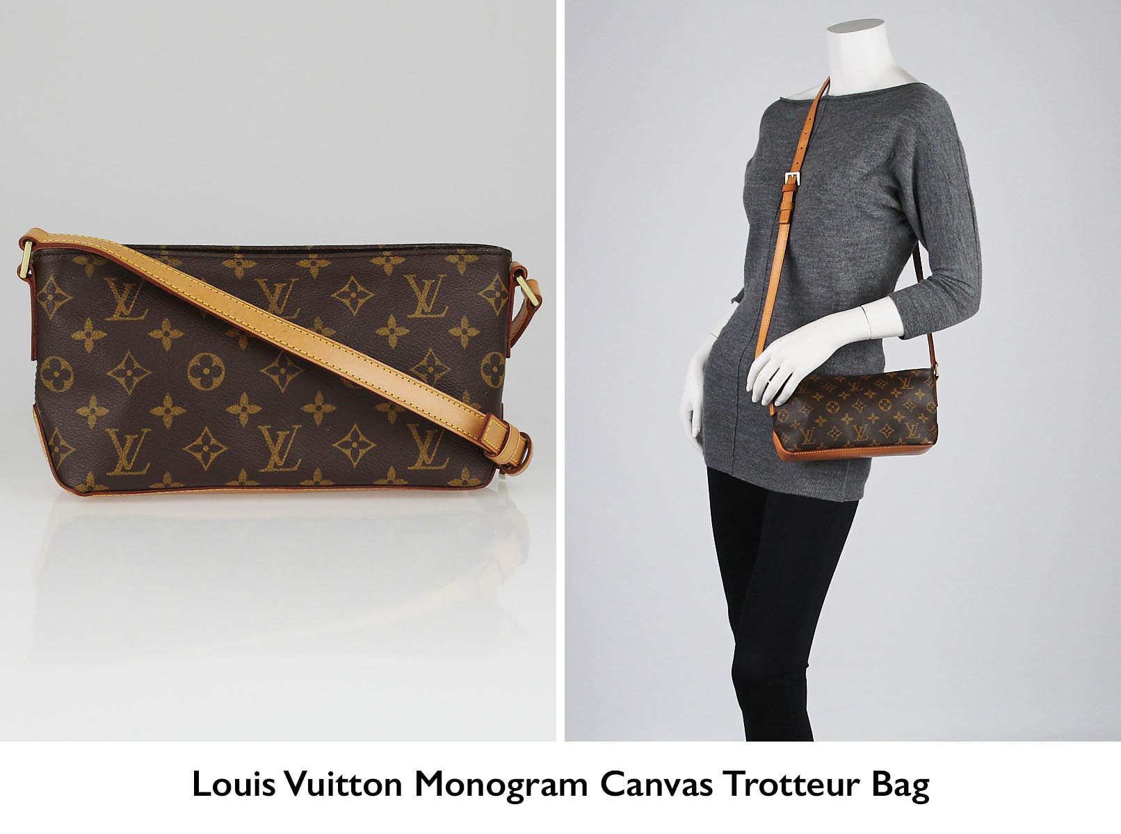 Authentic Louis Vuitton Monogram Canvas Trotteur Crossbody Bag | YoogisCloset.com