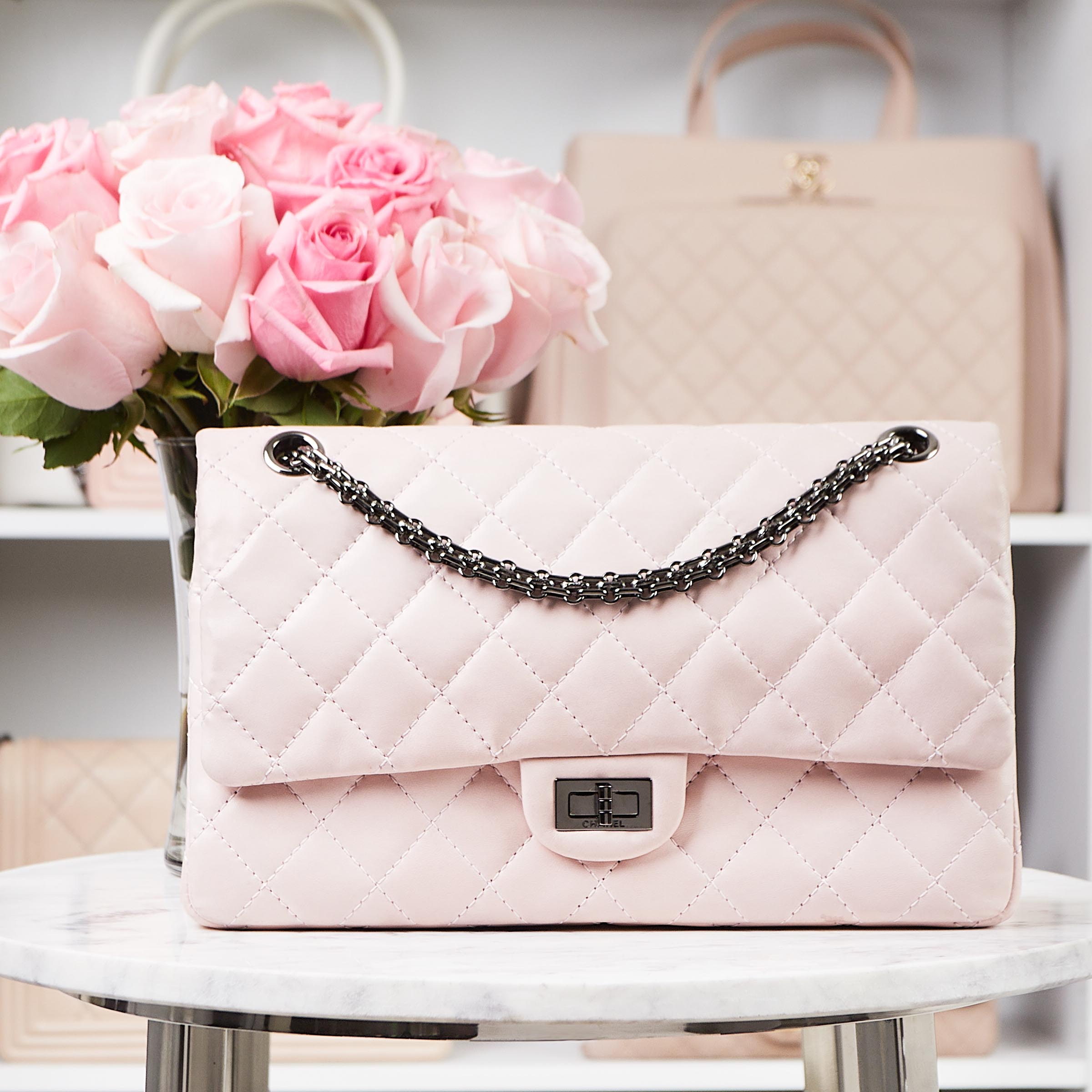 Chanel Pink 2.55 Flap Bag | Shop Authentic Pre-Owned Chanel at YoogisCloset.com