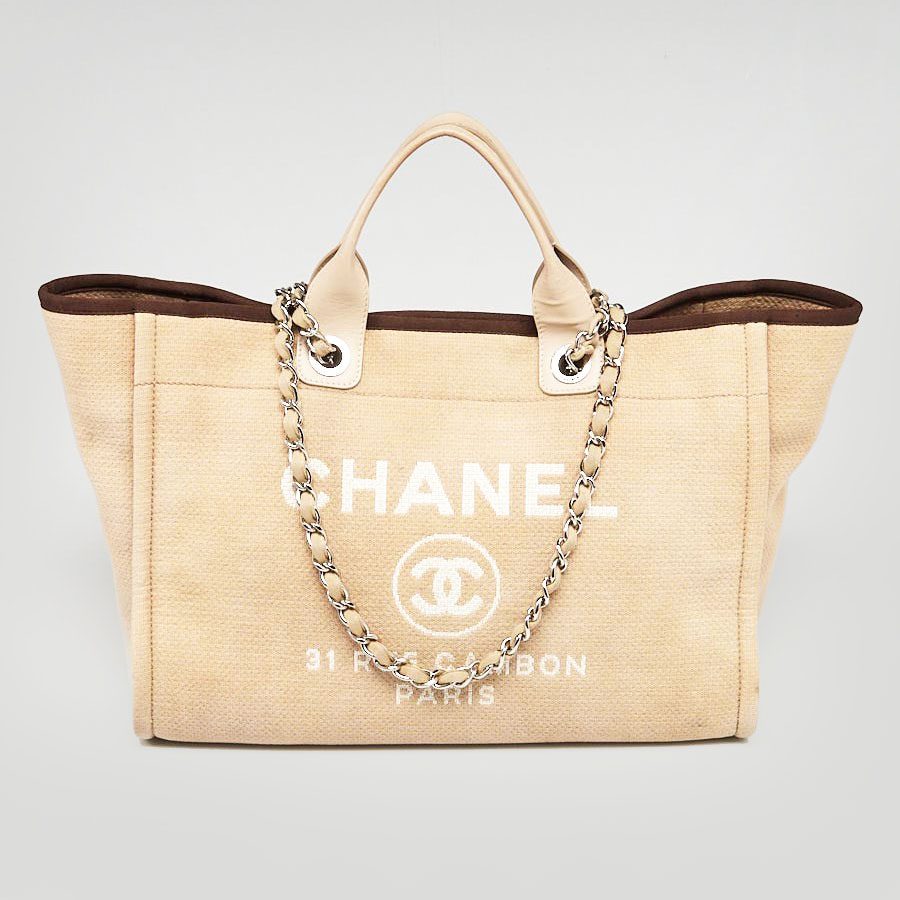 Best Bags For Your Zodiac Sign | Pisces: Chanel Canvas Deauville Tote Bag | YoogisCloset.com