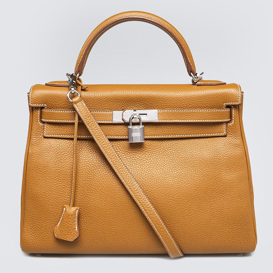 Best Bags For Your Zodiac Sign | Libra: Hermes 32cm Kraft Kelly Bag | YoogisCloset.com