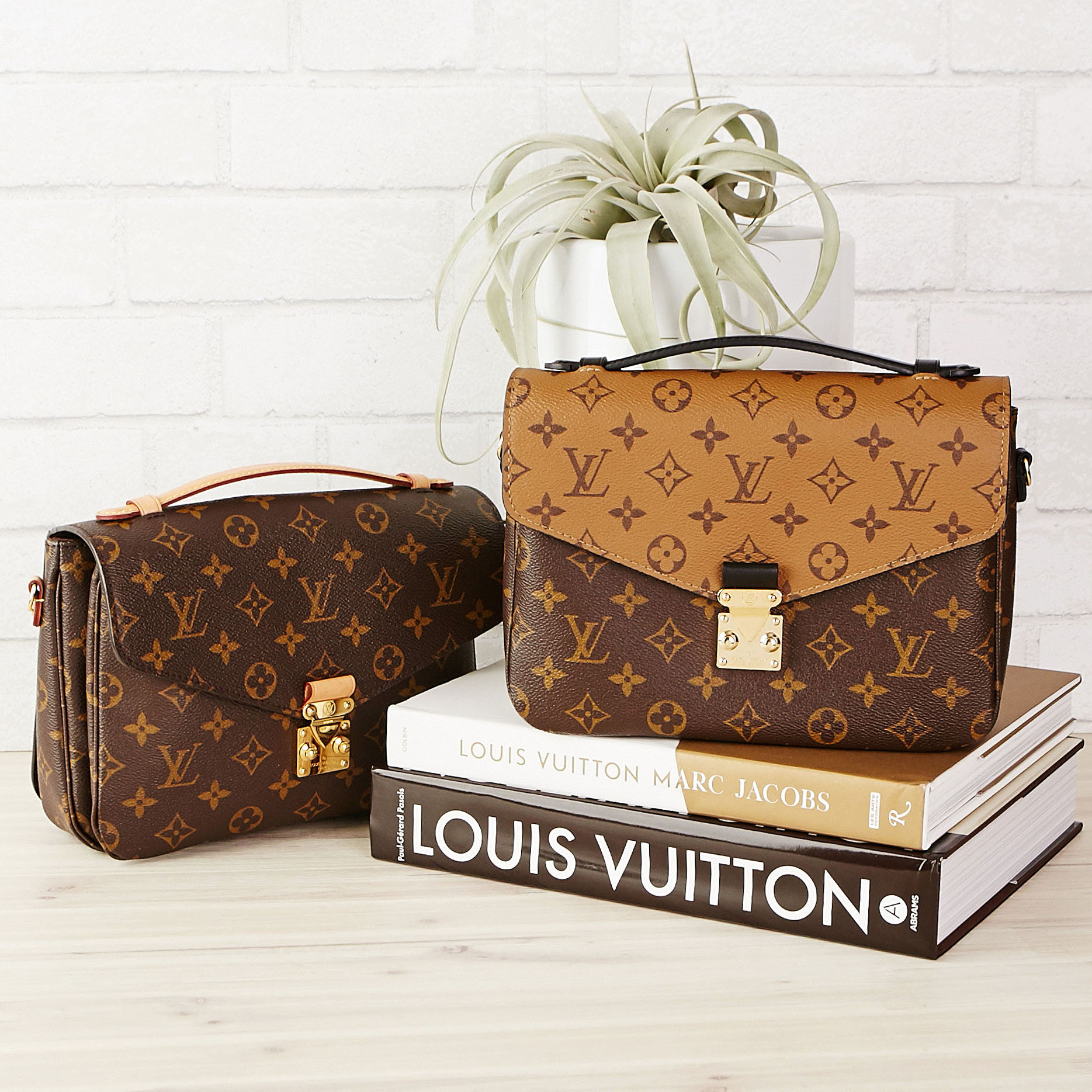 Two Pochette Metis handbags are better than one! Love the Louis Vuitton Pochette Metis in Monogram? Yoogi's Closet does. Shop authenticated pre-owned luxury at yoogiscloset.com