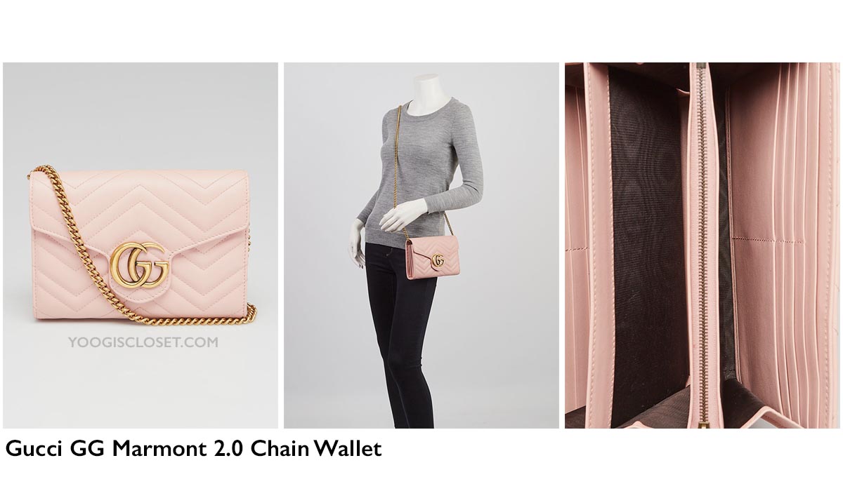 Gucci GG Marmont 2.0 Chain Wallet Review | Yoogi's Closet Authenticated Pre-Owned Luxury yoogiscloset.com