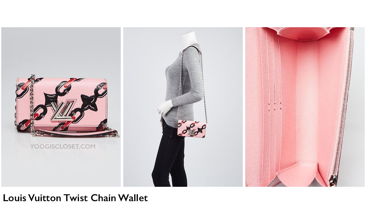 Louis Vuitton Twist Chain Wallet Bag Review | Yoogi's Closet Authenticated Pre-Owned Luxury and Designer Handbags and Accessories yoogiscloset.com