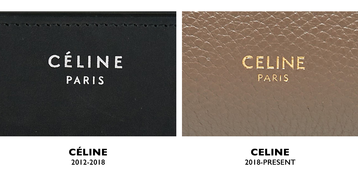 Celine Old vs. New Logos | YoogisCloset.com Authenticated Pre-Owned Luxury