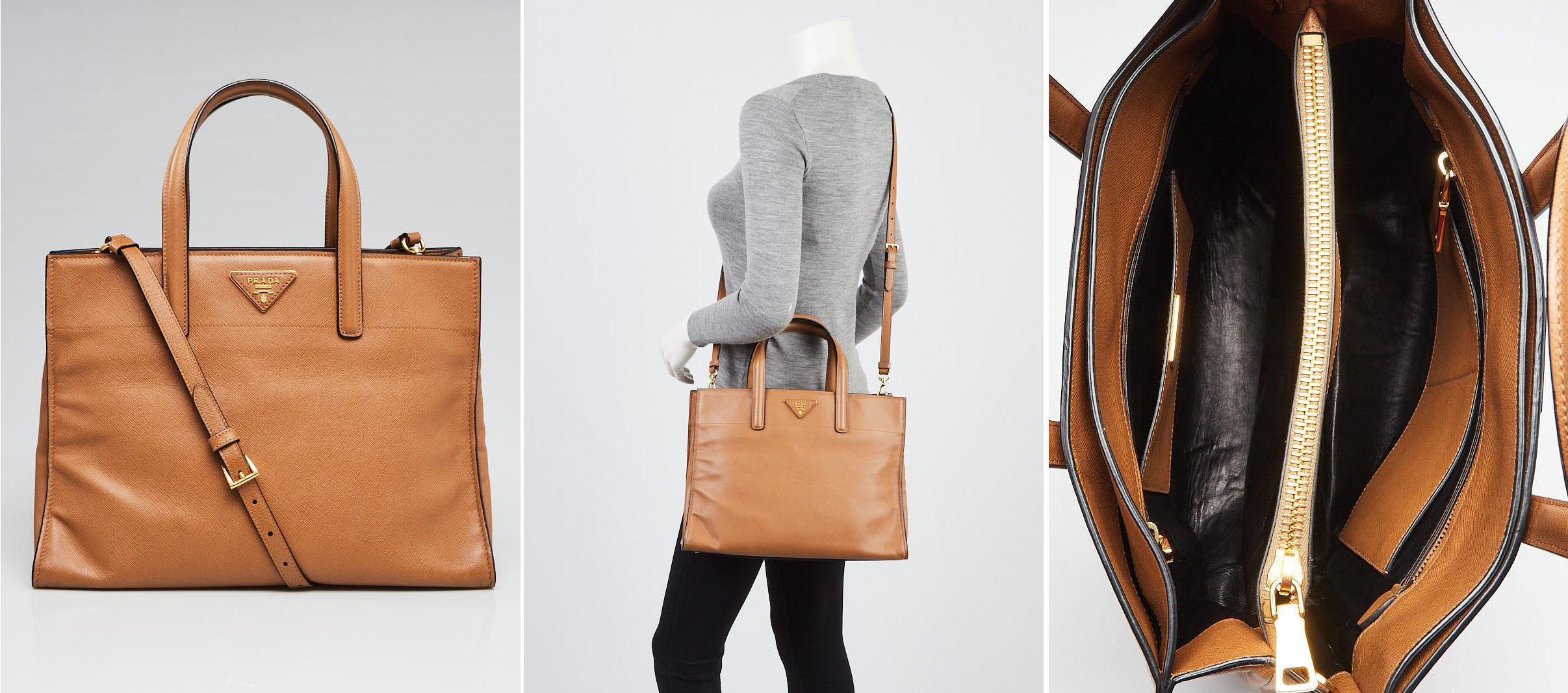 Prada Soft Leather Top Handle Bag BN2603 | Yoogi's Closet Authenticated Pre-Owned Luxury yoogiscloset.com