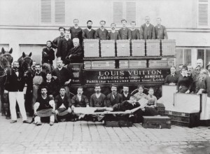 Louis Vuitton trunks and employees